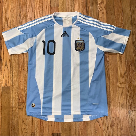 messi argentina 2010 world cup jersey sz l/xl #10 South Africa - Picture 2 of 9